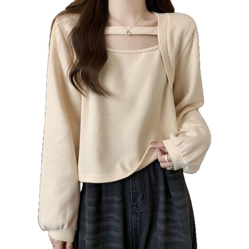 Oversize poliészter alap felső négyszögletes nyakkal, uj nélküli, hímzéssel