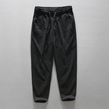 Muške casual hlače, širokog kroja, cropped dužina, srednji pojas, zatvaranje šnuralom (98% pamuk)