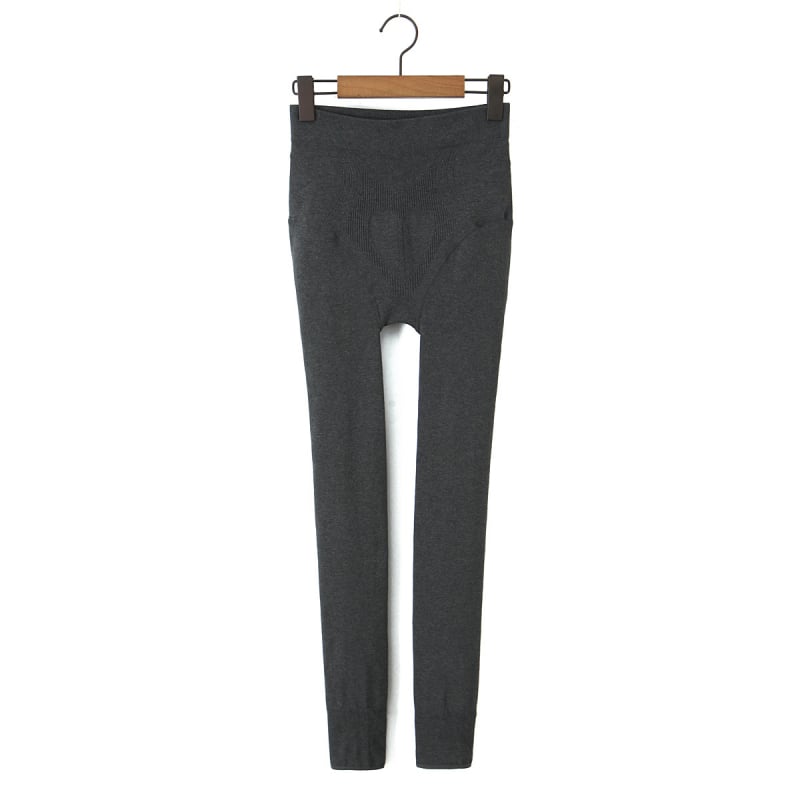 HAPPYHUT legginsi s flecom - visokim strukom, visokom elastičnošću, srednja debljina, viskozo-poliesterska smjesa s Yunrou pamukom, japansko-korejski ležerni stil