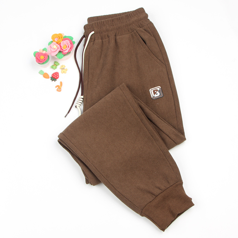 Ženske jogger hlače, visok struk, šnurica, širok kroj, ekstra debele, pamuk-poliester-spandex mješavina.