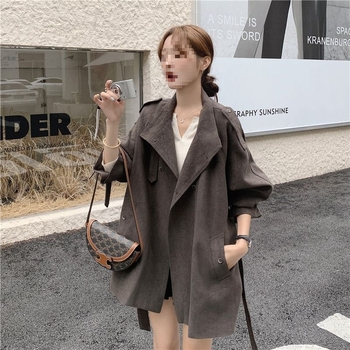 Női chenille széldzseki dupla gombos, középhosszú, A-vonalú, V-nyakú, hosszú ujjú