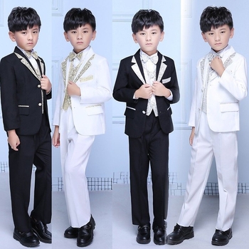 Dječji formalni kostim u britanskom stilu, uskog kroja, lanena tkanina, jednodijelni sako