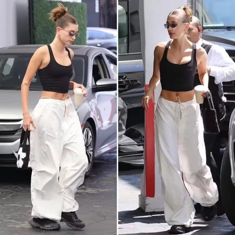 Ženske casual hlače, širokog kroja, poliester (80–90% sadržaja), street hipster stil, tanke hlače, jesen 2022