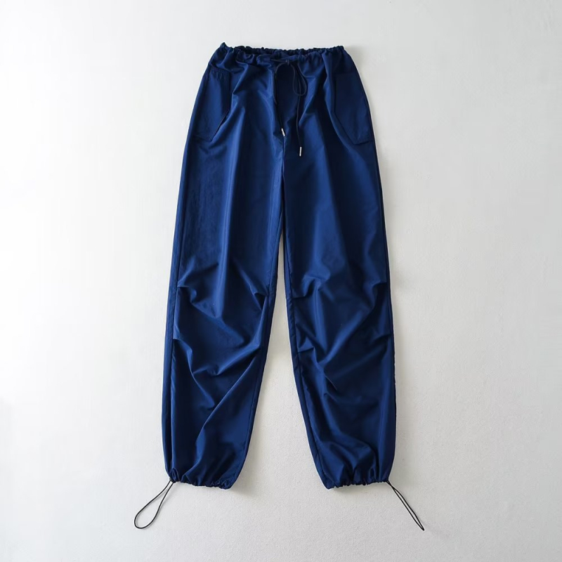 Ženske casual hlače, širokog kroja, poliester (80–90% sadržaja), street hipster stil, tanke hlače, jesen 2022