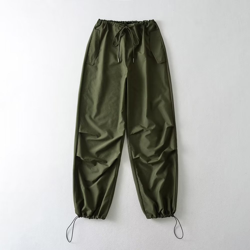 Ženske casual hlače, širokog kroja, poliester (80–90% sadržaja), street hipster stil, tanke hlače, jesen 2022