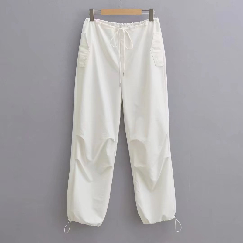Ženske casual hlače, širokog kroja, poliester (80–90% sadržaja), street hipster stil, tanke hlače, jesen 2022