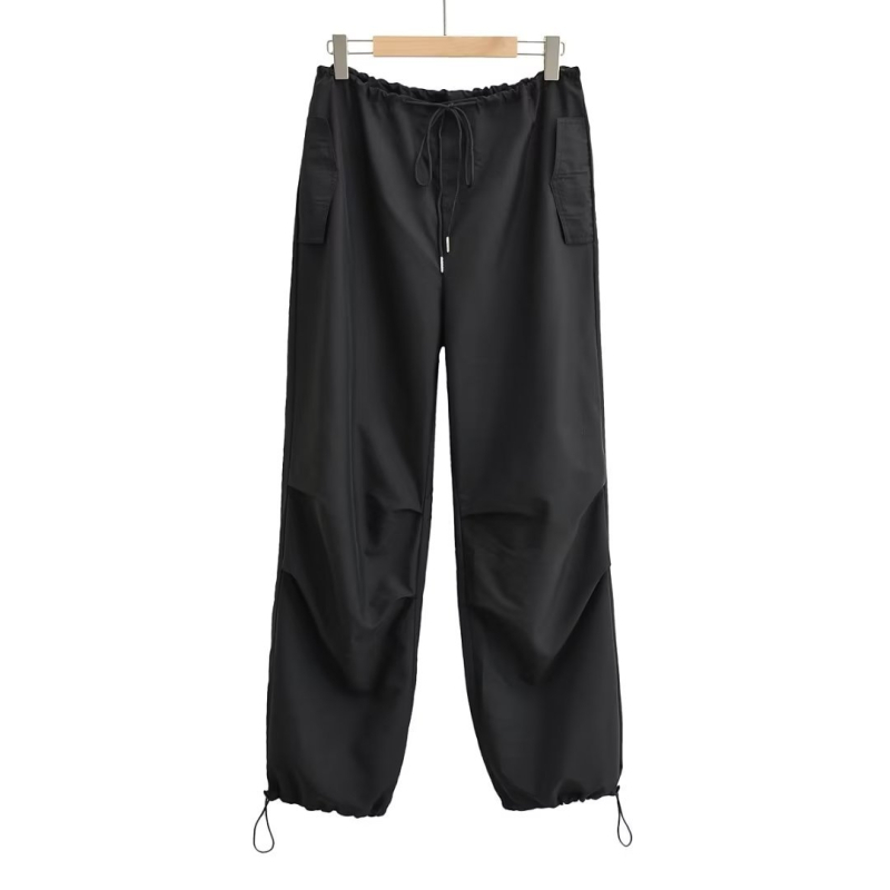 Ženske casual hlače, širokog kroja, poliester (80–90% sadržaja), street hipster stil, tanke hlače, jesen 2022