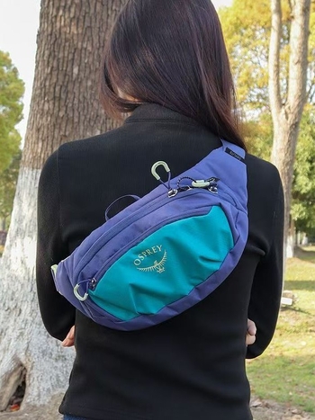 Borsetă de talie pentru drumeții, unisex, impermeabilă, ușoară, cu capacitate extensibilă, material Oxford