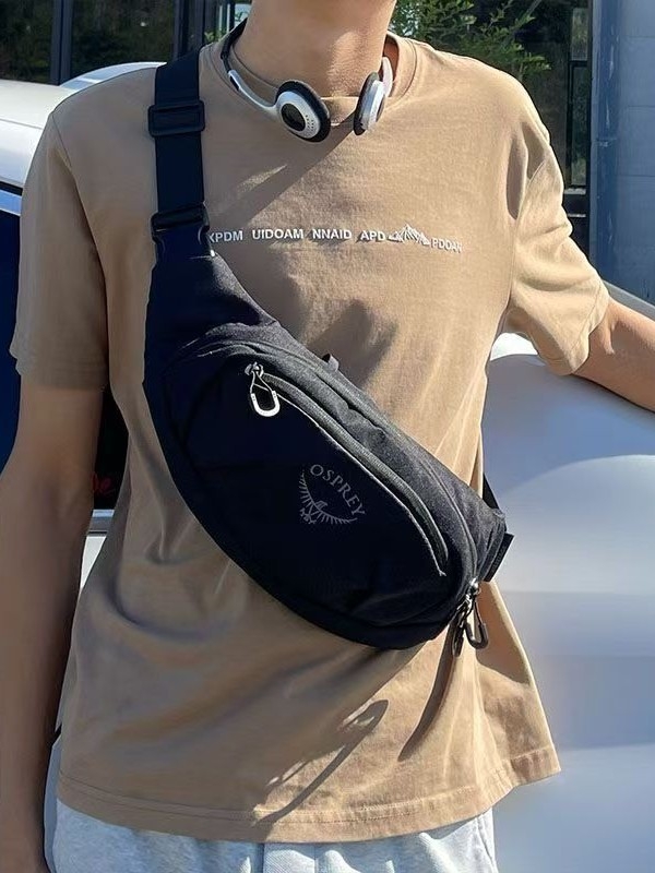 Borsetă de talie pentru drumeții, unisex, impermeabilă, ușoară, cu capacitate extensibilă, material Oxford