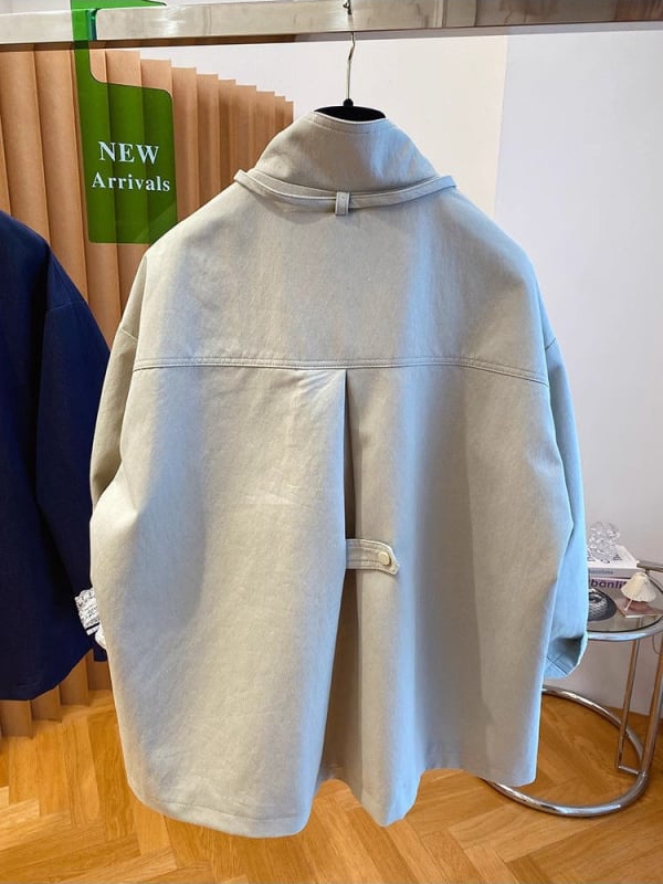 Ženska Chenille windbreaker kratka jakna sa stojećim ovratnikom, zatvaračem, dugim rukavima, srednje gustoće materijala, standardna duljina 50–65 cm