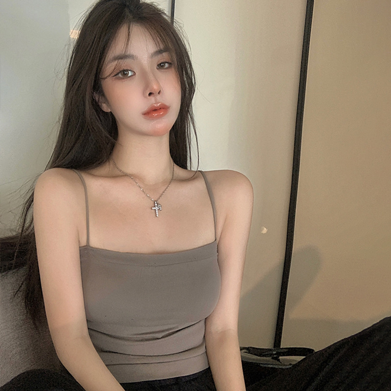 Női camisole topp pántokkal, retro stílus, karcsúsított fazon, nagyon rövid hosszúság (≤40 cm), anyag: nylon-spandex keverék