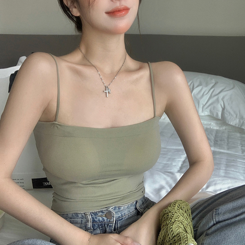 Női camisole topp pántokkal, retro stílus, karcsúsított fazon, nagyon rövid hosszúság (≤40 cm), anyag: nylon-spandex keverék