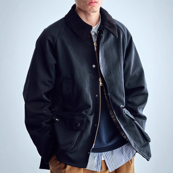Muška kratka windbreaker jakna sa zipom – rever ovratnik, slobodan kroj, poliester tkanina s poliester podstavom, japanski retro stil, više džepova, proljeće–jesen