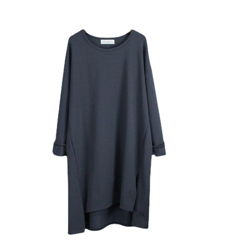 Póló hosszú ujjú, laza szabású, kerek nyakú, nyomtatott mintával