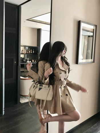 Ženska windbreaker jakna od chenillea, V-izrez, princeze rukave, dvostruko kopčanje, proljeće 2025