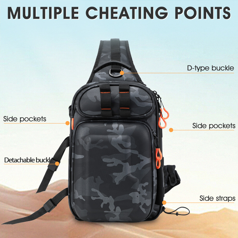 Giant Tooth Luga Višenamjenska vodootporna torba za pojas i preko ramena, unisex, za outdoor aktivnosti i ribolov, Oxford Cloth