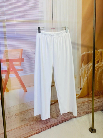 Derong pantaloni largi din velur pentru femei, talie elastică, croi relaxat, grosime normală, toamnă 2025 stil elegant pentru naveta la birou