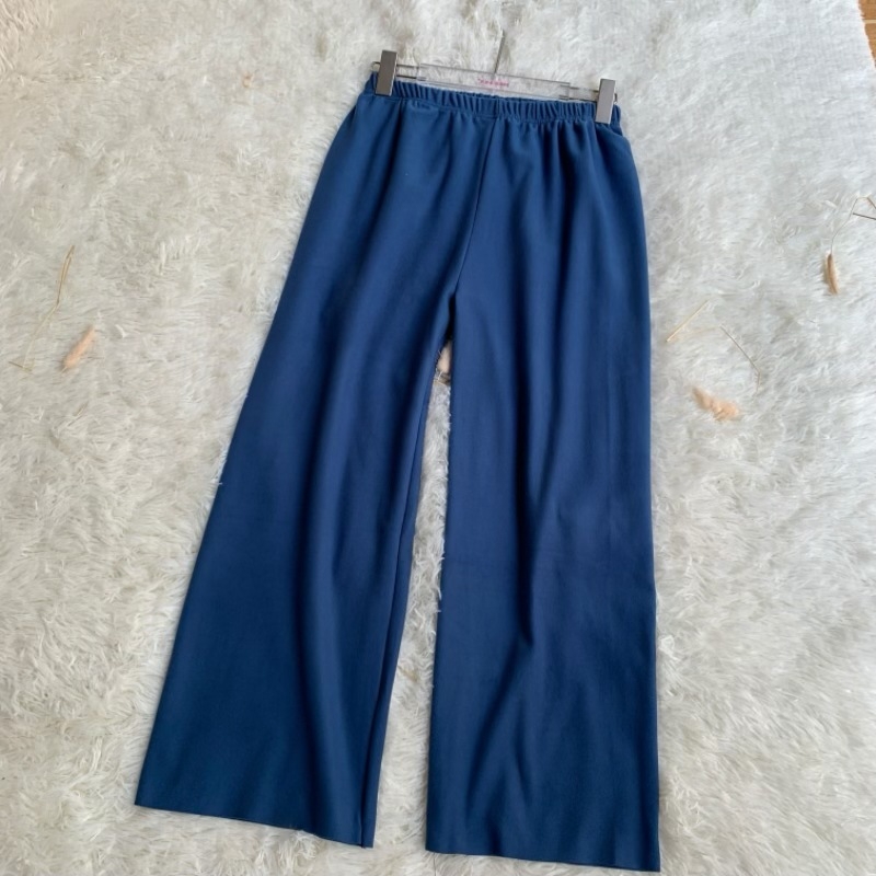 Derong pantaloni largi din velur pentru femei, talie elastică, croi relaxat, grosime normală, toamnă 2025 stil elegant pentru naveta la birou