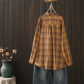 Pamut laza szabású ing, hosszú ujjú, reveres gallér, hossz 50–65 cm