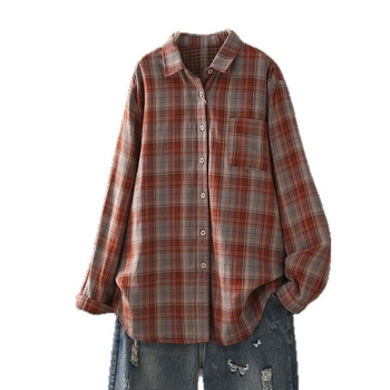 Pamut laza szabású ing, hosszú ujjú, reveres gallér, hossz 50–65 cm