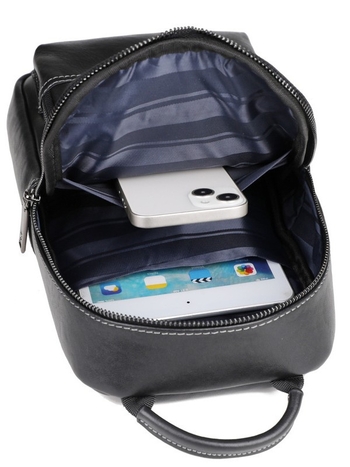 Muška kožna crossbody torba - ležerni putni stil, kompatibilna s 10-inčnim prijenosnim računalom, otporna na habanje, podstava od poliestera, jednobojna