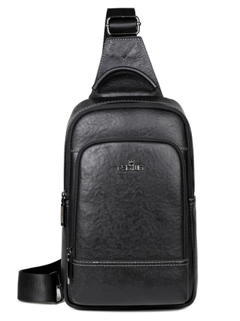 Muška kožna crossbody torba - ležerni putni stil, kompatibilna s 10-inčnim prijenosnim računalom, otporna na habanje, podstava od poliestera, jednobojna