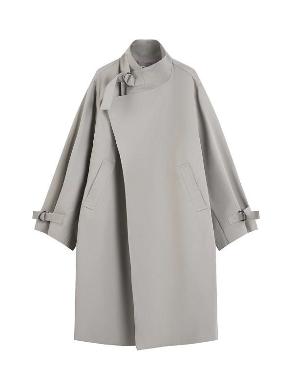 Kaput u Cape stilu, dužine do koljena, stojeći ovratnik, slobodan kroj, proljeće–jesen, poliesterska smjesa