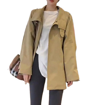 Női Chenille kabát cipzárral, polo gallérral, hosszú ujjú, közepes hosszúságú, 2024 ősz, elegáns nőies stílus