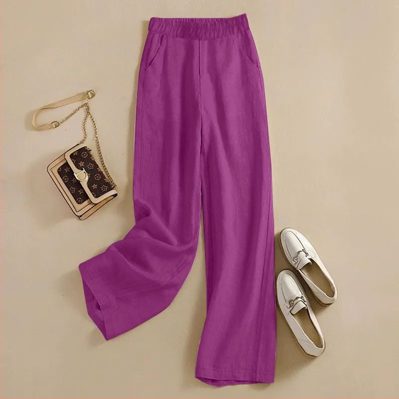 Široke hlače s visokim strukom, Chenille tkanina, izuzetno tanke, spandeks <30%