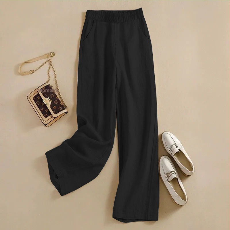 Široke hlače s visokim strukom, Chenille tkanina, izuzetno tanke, spandeks <30%