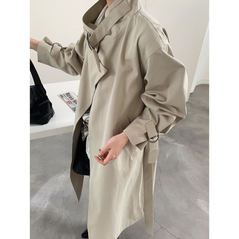 Ženska jakna srednje duljine, jesen 2025, opuštena silueta, retro casual, britanski stil