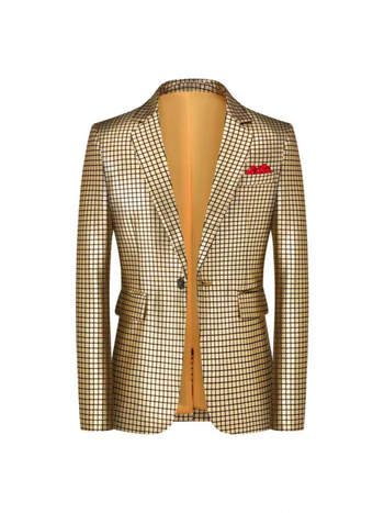 Slim-fit muško sako, jedno kopčanje na jedno dugme, color blocking, poliester s acetatnom podstavom, japanski svježi stil, proljeće