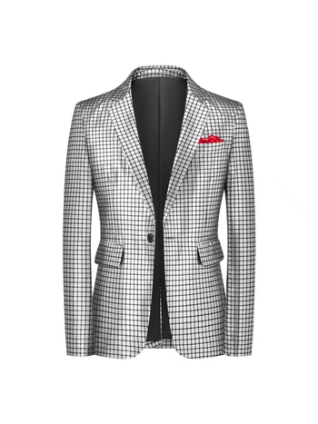 Slim-fit muško sako, jedno kopčanje na jedno dugme, color blocking, poliester s acetatnom podstavom, japanski svježi stil, proljeće