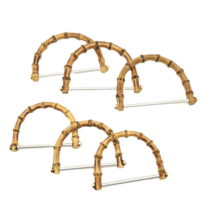 Χειροποίητη λαβή αποσκευών από μπαμπού — φυσικός ριζωμένος μπαμπού, εθνικό και μοντέρνο στυλ, σχέδιο τοπίου, μείωση βάρους