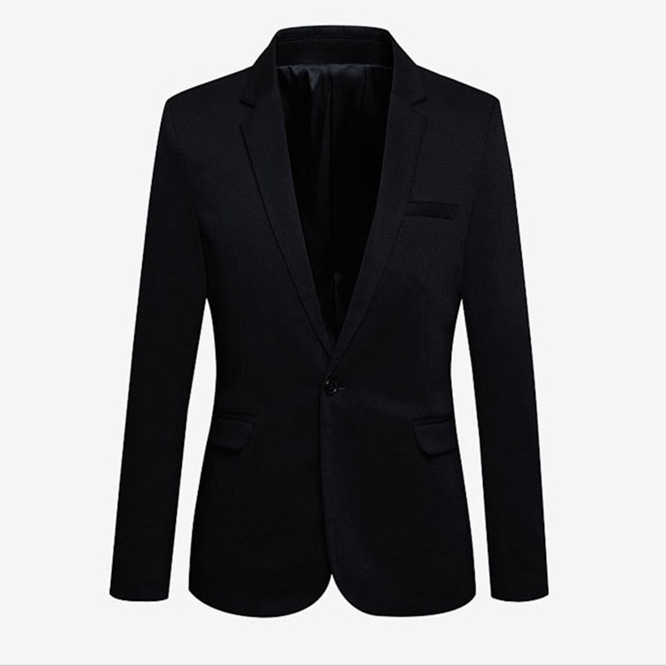 Yi Muxing Мъжко Slim-Fit костюмно сако, еднобортно с едно копче, полиестерна материя, подплата полиестер