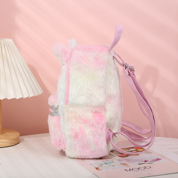 Kitty Plush Satchel – rucsac școlar cu pisicuță, stil japonez, impermeabil, anti-furt, bretele cu aer, căptușeală pluș
