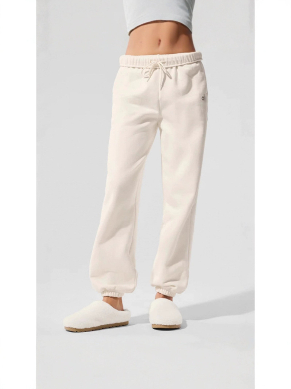 Alogant ženske jogger hlače s fleeceom, širok kroj, elastični pojas, opušteni casual stil, baršunasta podstava