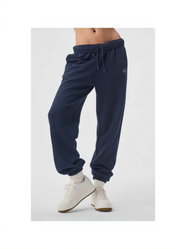 Alogant ženske jogger hlače s fleeceom, širok kroj, elastični pojas, opušteni casual stil, baršunasta podstava