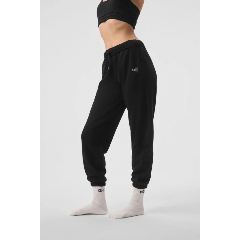 Alogant ženske jogger hlače s fleeceom, širok kroj, elastični pojas, opušteni casual stil, baršunasta podstava