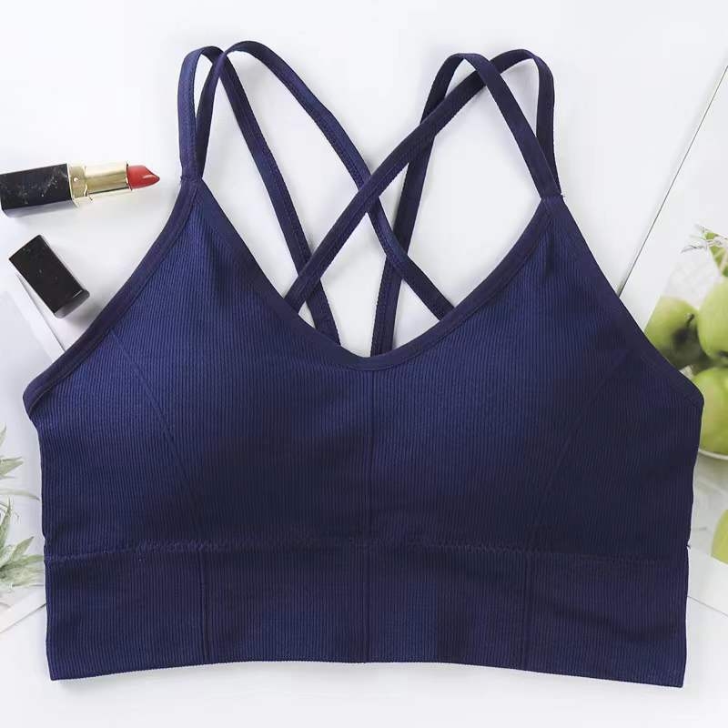 Sutien din nylon fără bretele, cu bretele încrucișate pe spate, fără cusături și cupe detașabile