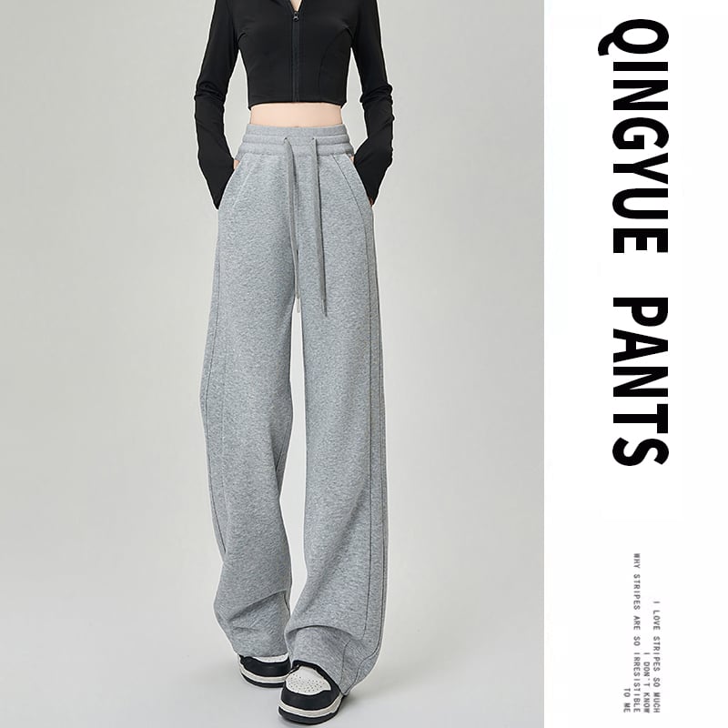 Női magas derekú, egyenes szabású sportnadrág capri hosszban, 2025 ősz, elasztán keverék.