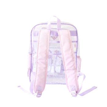 Proziran PVC ruksak za školu, unisex, gradski minimalistički stil