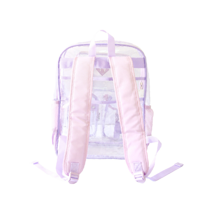 Proziran PVC ruksak za školu, unisex, gradski minimalistički stil