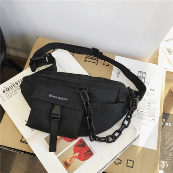 Geantă de talie pentru bărbați, stil stradal, nylon, impermeabil, model 301