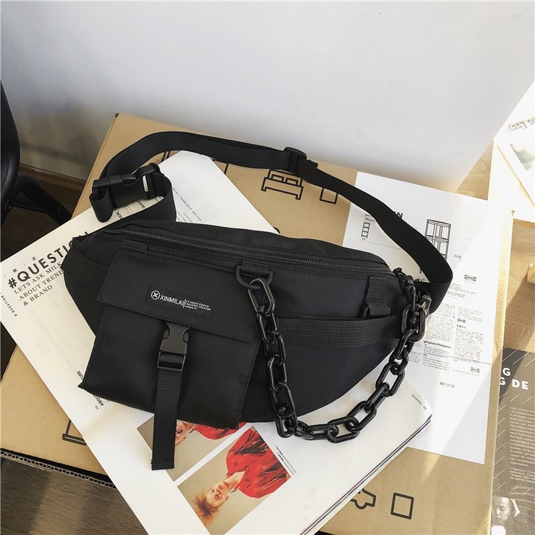 Geantă de talie pentru bărbați, stil stradal, nylon, impermeabil, model 301