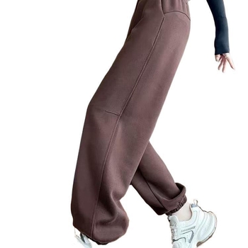 Pantaloni jogger pentru femei, croi lejer, stil haarem, lungime 9/10, țesătură din lână