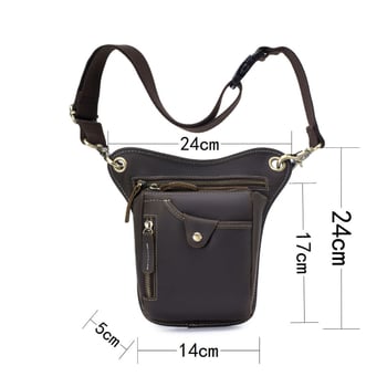 Muška kožna crossbody torba s Crazy Horse završnom obradom, otporna na habanje, podstava od poliestera