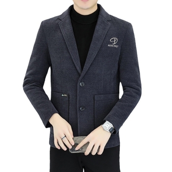 Casual sako odijelo, uski kroj, jednim gumbom, ovratnik sakoa, korejski stil