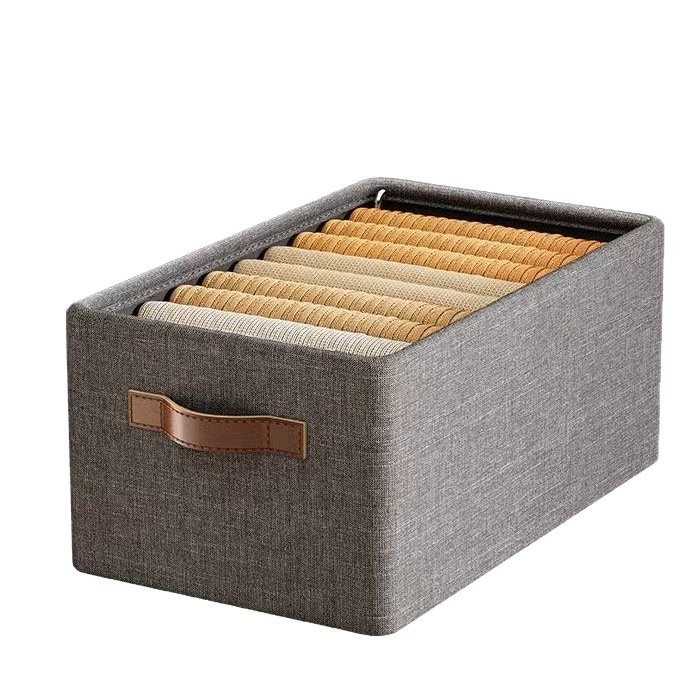 Cutie pliabilă de depozitare pentru haine cu capac, organizator tip sertar din țesătură pentru garderobă, 20–30L, poliester