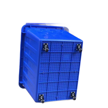 Container plastic cu roți, 300 L, material PE, încărcare 200 kg, cu capac